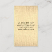 Carte De Visite Tissu minimaliste (Dos)