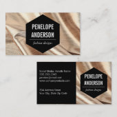 Carte De Visite Tissu Or (Devant / Derrière)