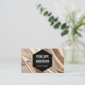 Carte De Visite Tissu Or (Debout devant)