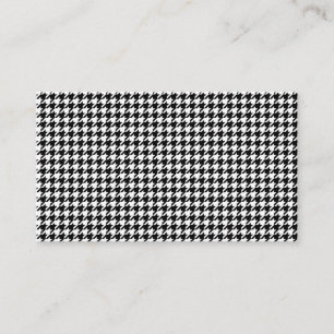 Carte De Visite Tissu Pied-de-Poule Noir et Blanc Figures Abstrait