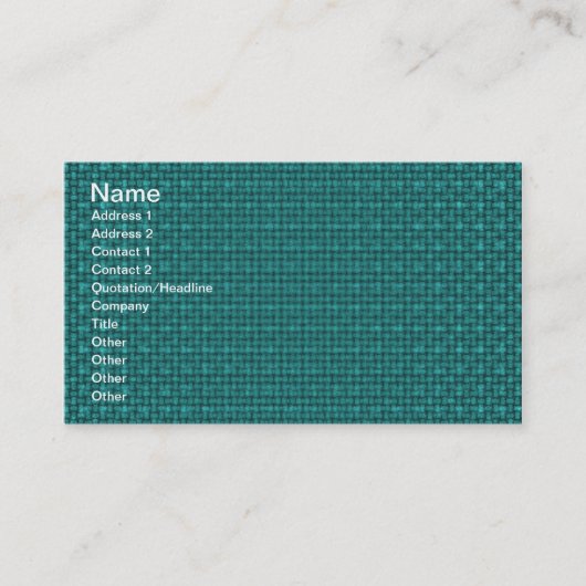 Carte De Visite Tissu turquoise (Devant)