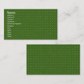 Carte De Visite Tissu vert (Devant / Derrière)