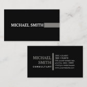 Carte De Visite Titane élégant professionnel moderne Noir clair (Devant / Derrière)