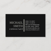 Carte De Visite Titane élégant professionnel moderne Noir clair (Dos)