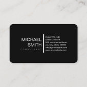 Carte De Visite Titane Professionnel Élégant Noir Blanc moderne (Dos)