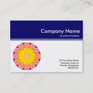 Carte De Visite Titre de couleur III - Mandala - bleu marine