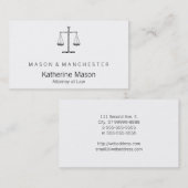 Carte De Visite Titre de mot-clé élevé : Échelles de justice class (Devant / Derrière)