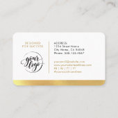 Carte De Visite Titre de poste professionnel Chic Logo Simple Méta (Dos)
