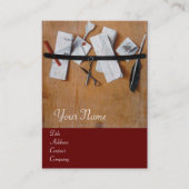 Carte De Visite TITULAIRE DE LETTRE EN MONOGRAMME DE BOIS, brun ro (Devant)