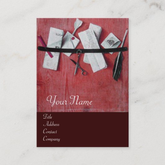 Carte De Visite TITULAIRE DE LETTRE EN MONOGRAMME DE BOIS, marron (Devant)