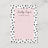 Carte De Visite Titulaire d'une rémunération rose et noire (Devant)