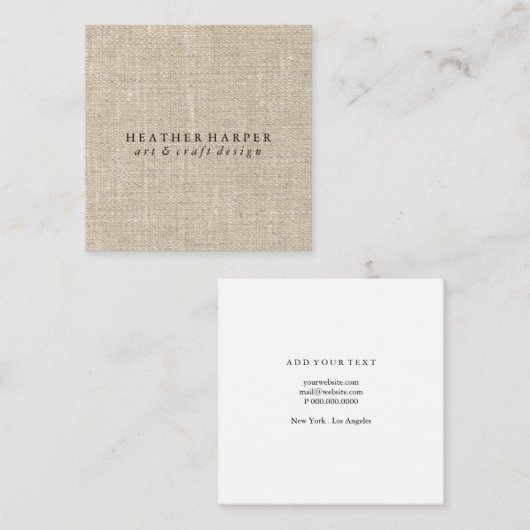 Carte de visite - toile (Devant / Derrière)