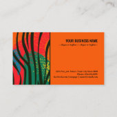 Carte De Visite Toile africaine et peau d'animaux (Dos)