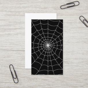 Carte De Visite toile d'araignée Halloween noir et blanc motif got