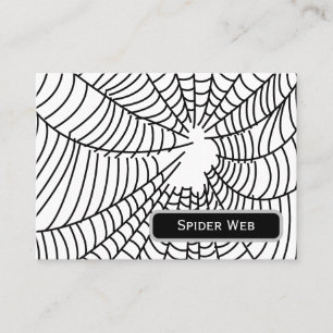 Carte De Visite Toile d'araignée noir et blanc
