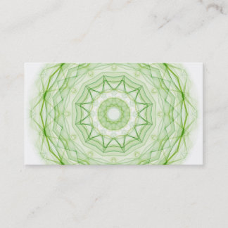 Carte De Visite Toile d'araignée verte de feuille