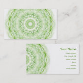 Carte De Visite Toile d'araignée verte de feuille (Devant / Derrière)