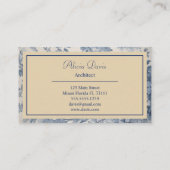 Carte De Visite Toile de Jouy ton nom (Dos)