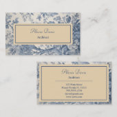 Carte De Visite Toile de Jouy ton nom (Devant / Derrière)