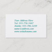 Carte De Visite Toile de jute avec la dentelle sensible - chic (Dos)