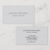 Carte De Visite Toile de jute blanche professionnelle moderne (Devant / Derrière)