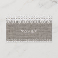 Toile de jute rustique et dentelle élégante Chic