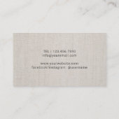 Carte De Visite Toile élégante de yoga d'instructeur de cercle (Dos)