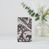 Carte De Visite Toile noir (Debout devant)