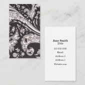 Carte De Visite Toile noir (Devant / Derrière)