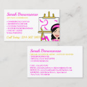 Carte De Visite Toile Peinture Artiste Personnalisée (Devant / Derrière)