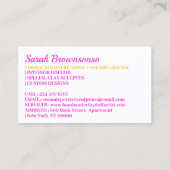 Carte De Visite Toile Peinture Artiste Personnalisée (Dos)