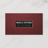 Carte De Visite Toile rouge | Collections d'art (Devant)