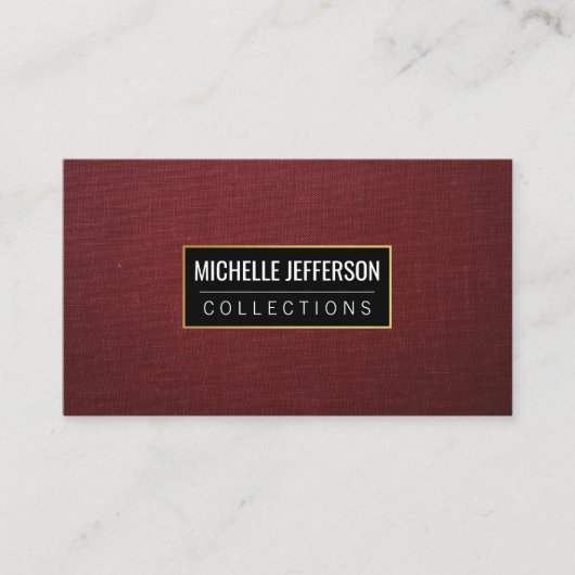 Carte De Visite Toile rouge | Collections d'art (Devant)
