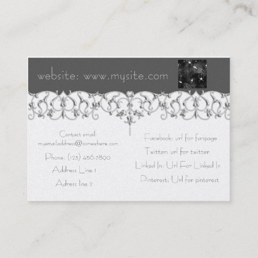 Carte De Visite Toiles d'araignée (Dos)