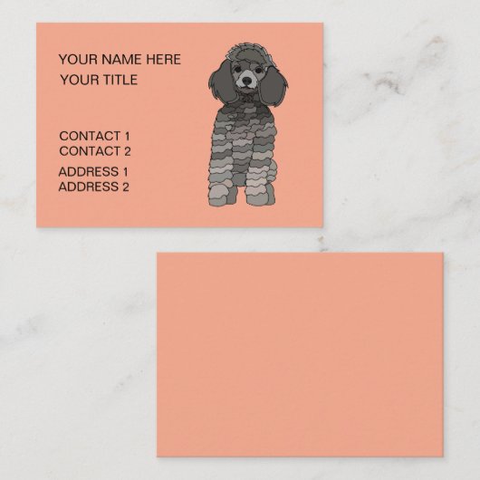 Carte De Visite Toilettage de chien caniche (Devant / Derrière)