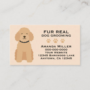 Carte De Visite Toilettage de Chien Fur Real Drôle Création Art po