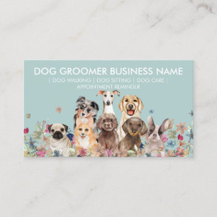 Carte De Visite Toilettage de chien Garderie Promeneur Rendez-vous