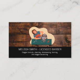 Carte De Visite Toilettage de Chien Graphiques Services de Soins