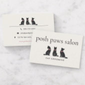 Carte De Visite Toilettage Élégant pour Chat Classique