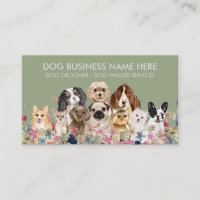 Toilettage et promenade de chiens mignons Green