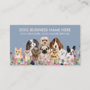 Carte De Visite Toilettage pour animaux de compagnie Blue Ivory Ga