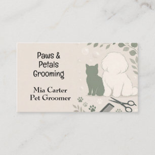 Carte De Visite Toiletteur pour animaux Soins professionnels pour