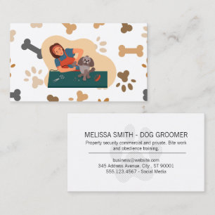 Carte De Visite Toiletteur pour chiens Services de soins aux ani