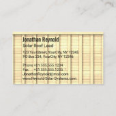 Carte De Visite Toit à double face à énergie solaire noir (Dos)