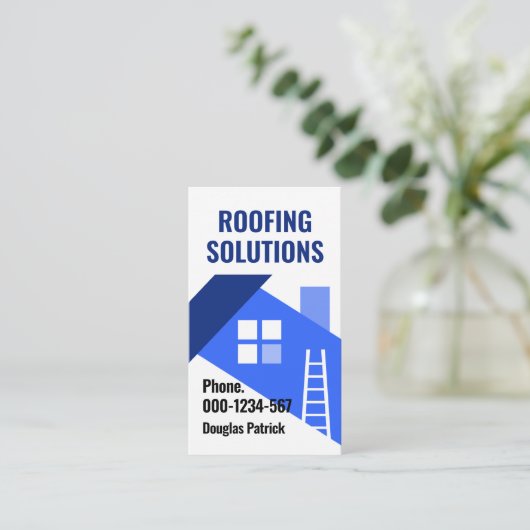 Carte De Visite Toit bleu (Debout devant)