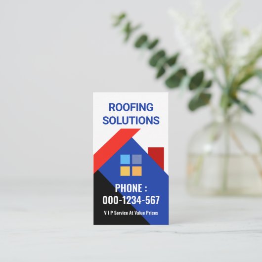 Carte De Visite Toit Coloré (Debout devant)