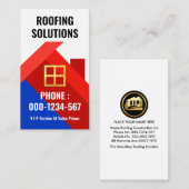 Carte De Visite Toit Coloré Toits (Devant / Derrière)