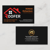 Carte De Visite Toit créatif en rouge Signalisation sur toit (Devant / Derrière)