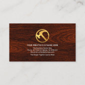 Carte De Visite Toit Créatif Sur Bois Constructeur Handyman (Dos)