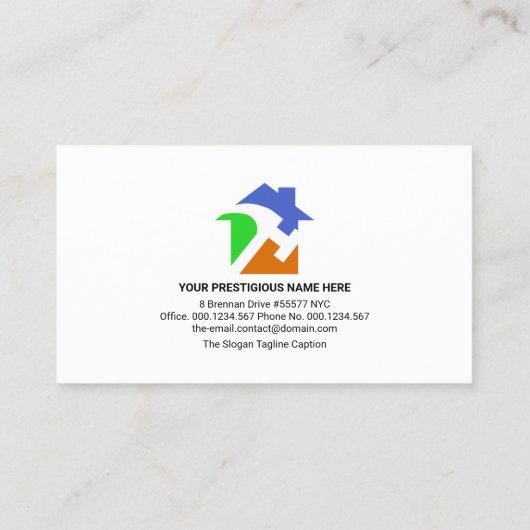 Carte De Visite Toit Creative Handyman Tools Building (Dos)